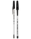 Химикалка Deli Think - EQ1-BK, 0.7 mm,черна - 1t