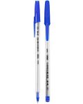 Химикалка Deli Think - EQ1-BL, 0.7 mm, синя - 1t