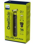 Хибриден уред за брада и тяло Philips - QP6541/15 OneBlade Pro, черен - 2t