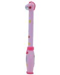 Химикалка с играчка - Розов жираф - 2t