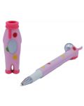 Химикалка с играчка - Розов жираф - 3t