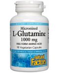 Mirconized L-Glutamine, 1000 mg, 90 капсули, Natural Factors - 1t