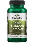 Triple Mushroom Complex, 60 капсули, Swanson - 1t