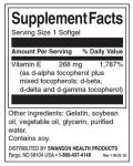 Vitamin E Mixed Tocopherols, 400 IU, 100 меки капсули, Swanson - 2t