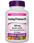 Evening Primrose Oil, 500 mg, 180 софтгел капсули, Webber Naturals - 1t