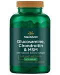 Glucosamine, Chondroitin & MSM, 90 капсули, Swanson - 1t