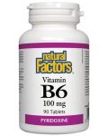 Vitamin B6, 100 mg, 90 таблетки, Natural Factors - 1t
