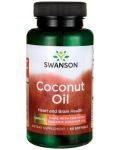 Coconut Oil, 1000 mg, 60 меки капсули, Swanson - 1t