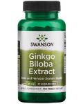 Ginkgo Biloba Extract, 120 mg, 100 капсули, Swanson - 1t
