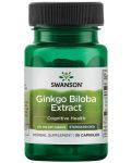 Ginkgo Biloba Extract, 60 mg, 30 капсули, Swanson - 1t