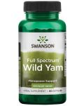 Full Spectrum Wild Yam, 400 mg, 60 капсули, Swanson - 1t