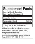Fenugreek Seed, 610 mg, 90 капсули, Swanson - 2t
