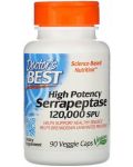 High Potency Serrapeptase, 120 000 SPU, 90 капсули, Doctor's Best - 1t