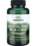 Lecithin, Kelp, B-6 & Cider Vinegar, 240 таблетки, Swanson - 1t