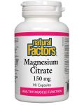 Magnesium Citrate, 150 mg, 90 капсули, Natural Factors - 1t