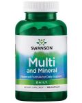 Multi and Mineral, 100 капсули, Swanson - 1t