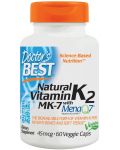 Natural Vitamin K2 with MK-7, 45 mcg, 60 капсули, Doctor's Best - 1t