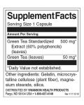 Green Tea Extract, 500 mg, 60 капсули, Swanson - 2t