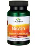 Biotin, 10000 mcg, 60 меки капсули, Swanson - 1t