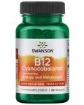B12 Cyanocobalamin, 1000 mcg, 90 таблетки, Swanson - 1t