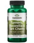 Turmeric, Boswellia & Tart Cherry, 60 капсули, Swanson - 1t