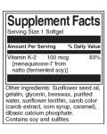 Natural Vitamin K-2, 100 mcg, 30 меки капсули, Swanson - 2t