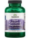 Liquid Calcium & Magnesium, 100 капсули, Swanson - 1t