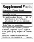 Ginkgo Biloba Extract, 120 mg, 100 капсули, Swanson - 2t