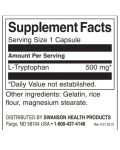 L-Tryptophan, 500 mg, 60 капсули, Swanson - 2t