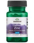 Chelated Zinc, 30 mg, 90 капсули, Swanson - 1t