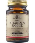 Vitamin А, 5000 IU, 100 таблетки, Solgar - 1t