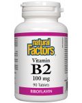 Vitamin B2, 100 mg, 90 таблетки, Natural Factors - 1t