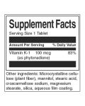 Vitamin K1, 100 mcg, 100 таблетки, Swanson - 2t