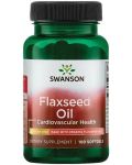 Flaxseed Oil, 1 g, 100 меки капсули, Swanson - 1t