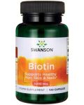 Biotin, 5000 mcg, 100 капсули, Swanson - 1t