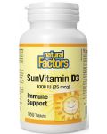 Vitamin D3, 1000 IU, 180 таблетки, Natural Factors - 1t