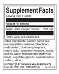 Apple Cider Vinegar, 200 mg, 120 таблетки, Swanson - 2t