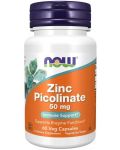 Zinc Picolinate, 50 mg, 60 капсули, Now - 1t