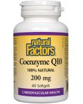 Coenzyme Q10, 200 mg, 60 софтгел капсули, Natural Factors - 1t