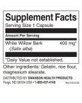 Full Spectrum White Willow Bark, 400 mg, 90 капсули, Swanson - 2t