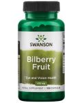 Bilberry Fruit, 470 mg, 100 капсули, Swanson - 1t