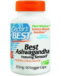 Best Ashwagandha, 125 mg, 60 капсули, Doctor's Best - 1t