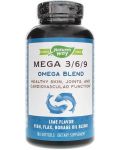 Mega 3/6/9 Omega Blend, 90 капсули, Nature's Way - 1t