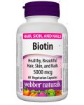 Biotin, 5000 mcg, 60 капсули, Webber Naturals - 1t