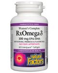 RX Omega-3 Woman's Complete, 1035 mg, 60 софтгел капсули, Natural Factors - 1t
