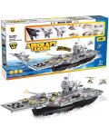 Играчка Aircraft Carrier - Самолетоносач с изстребители и коли - 1t