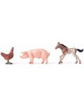 Игрален комплект Woody - Дървена ферма с животни и хора - 3t