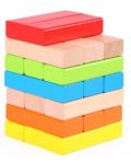 Игра с дървени блокчета Pino - Цветна Дженга - 5t