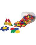 Игрален комплект Learning Resources - Пластмасов танграм, 250 броя - 1t