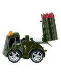 Игрален комплект GT - Инерционни военни камиони, 4 броя - 2t